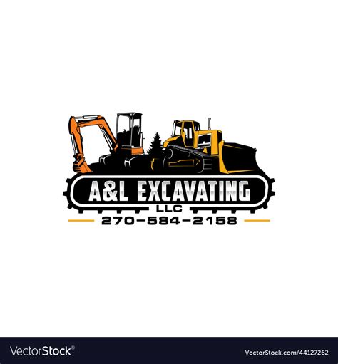 skid steer and excavator logo|Skid Steer Logo royalty.